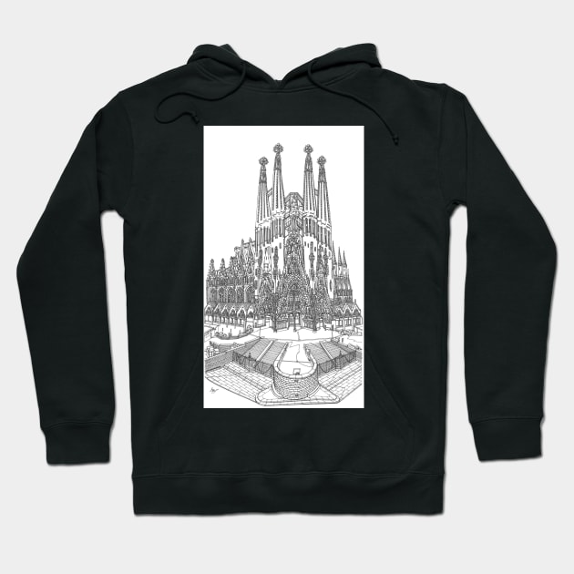 Sagrada Familia Hoodie by valery in the gallery